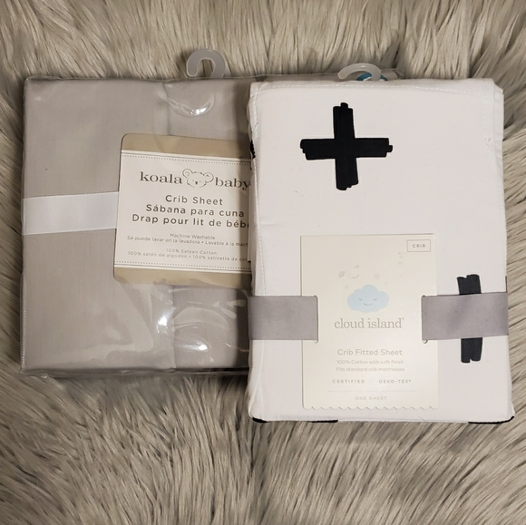 Koala Kids Other - NWT Sateen Crib Sheets set of 3